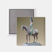 Lady rider, Astana, 7e eeuw (stucco) Magneet (Voorkant / Achterkant)