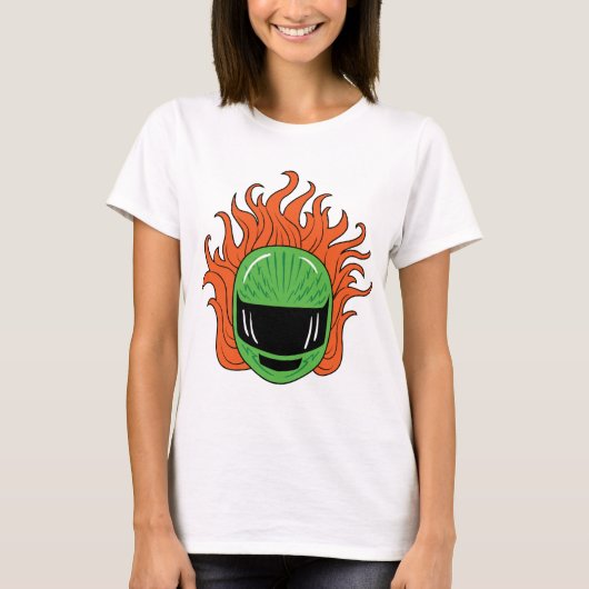 Lady Rider - groen T-shirt (Voorkant)