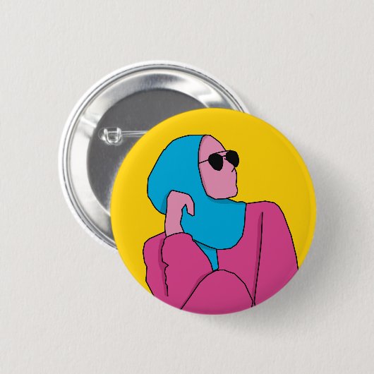 Lady Ronde Button 5,7 Cm (Voorkant /achterkant)