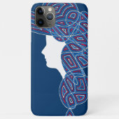 Lady Rood, Wit en Blauw Case-Mate iPhone Case (Achterkant)