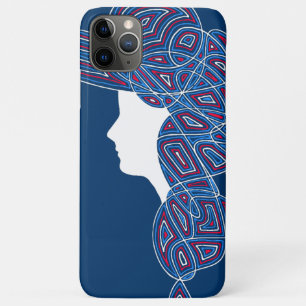 Lady Rood, Wit en Blauw Case-Mate iPhone Case