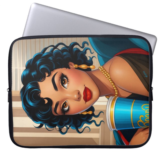 Lady Roos electronisch hoesje Laptop Sleeve (Voorkant)
