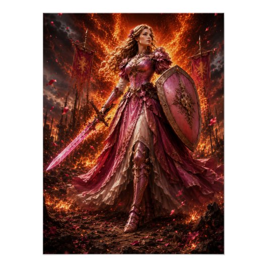 Lady Rosaline Brightshield – Rosefire Bewaker Perfect Poster (Voorkant)