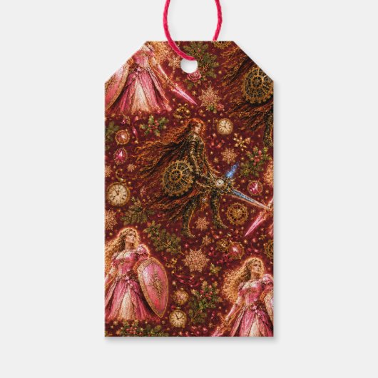 Lady Rosaline & De Klokkentoren Prinses Kerstmis Cadeaulabel (Voorkant)