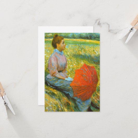 Lady Rust in een groene weide Kaart (Voorkant / Achterkant in situ)