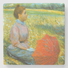 Lady Rust in een groene weide Stenen Onderzetter