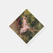 Lady Rust in een hangmat (door Giovanni Boldini) Servet (Hoek)