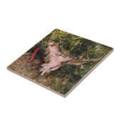 Lady Rust in een hangmat (door Giovanni Boldini) Tegeltje (Zijkant)
