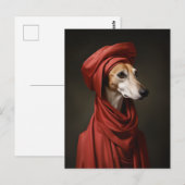 Lady Saluki Hond Briefkaart (Voorkant / Achterkant)