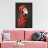 Lady Saluki Hond Canvas Afdruk (Insitu (Woonkamer))
