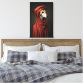 Lady Saluki Hond Canvas Afdruk (Insitu (Slaapkamer))