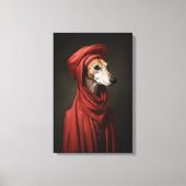 Lady Saluki Hond Canvas Afdruk (Voorkant)