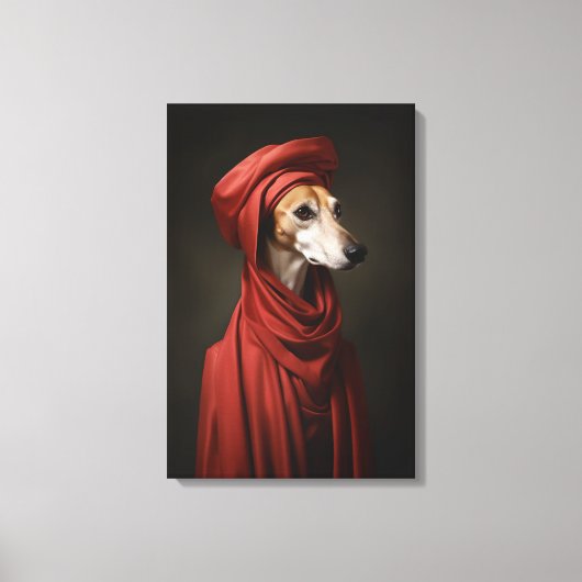 Lady Saluki Hond Canvas Afdruk (Voorkant)