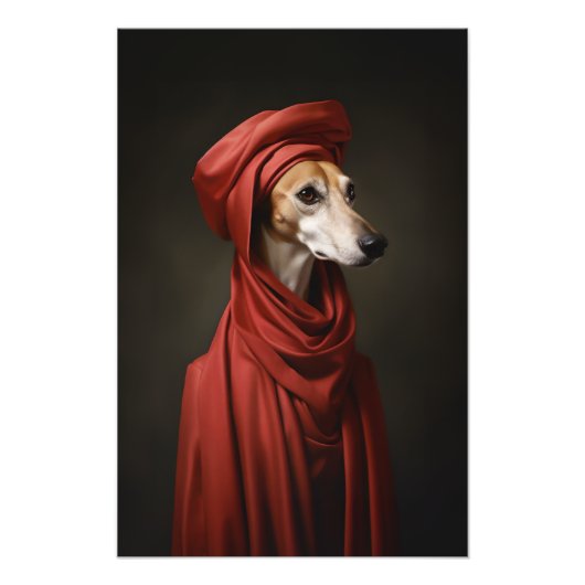Lady Saluki Hond Foto Afdruk (Voorkant)