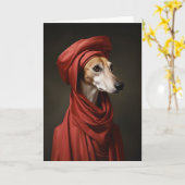 Lady Saluki Hond Kaart (Gele Bloem)