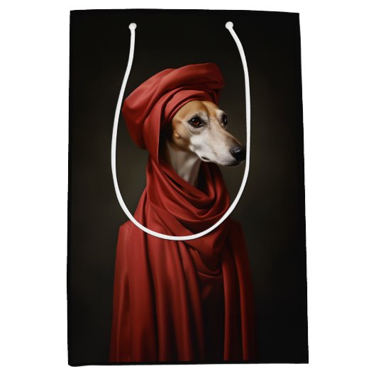 Lady Saluki Hond Medium Cadeauzakje (Voorkant)