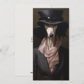 Lady Saluki Top Hoed Feestdagenkaart (Voorkant / Achterkant)