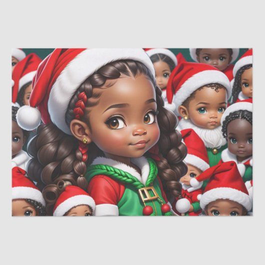 Lady Santa Tissue Paper Tissuepapier (Voorkant)