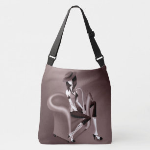 Lady Saxofonist - een jazz-geïnspireerde crossbody Tas