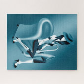Lady Saxofonist - Jazz-geïnspireerde Jigsaw Puzzel (Horizontaal)