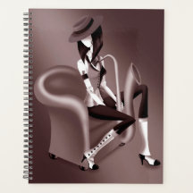Lady Saxofonist - Jazz-geïnspireerde planner