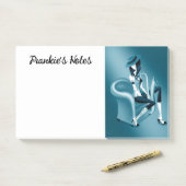 Lady Saxofonist - Jazz-geïnspireerde Post-It Notes (Op bureau)