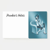 Lady Saxofonist - Jazz-geïnspireerde Post-It Notes (Voorkant)