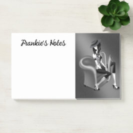 Lady Saxofonist - Jazz-geïnspireerde Post-It Notes