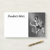 Lady Saxofonist - Jazz-geïnspireerde Post-It Notes (Op bureau)