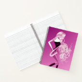 Lady saxofonist muzikant notitieboek (Binnen)
