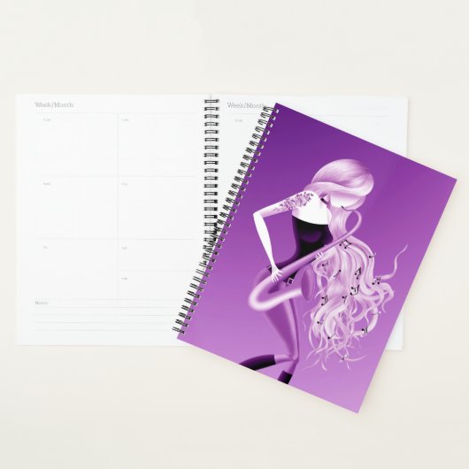 Lady Saxophonist Musician purple Planner (Display)
