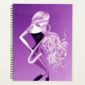 Lady Saxophonist Musician purple Planner (Voorkant)