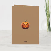 Lady Scarecrow Halloween Feestdagen Kaart (Achterkant)