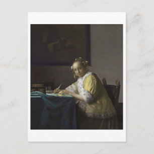 Lady Schrijven van een brief van Johannes Vermeer Briefkaart