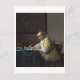 Lady Schrijven van een brief van Johannes Vermeer Briefkaart