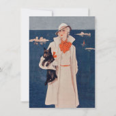  Lady Scotty Terrier Dog Ocean Birthday Kaart (Achterkant)