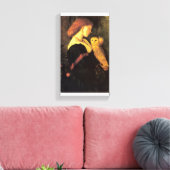 Lady screech Uil antiek schilderij Canvas Afdruk (Insitu (Woonkamer))