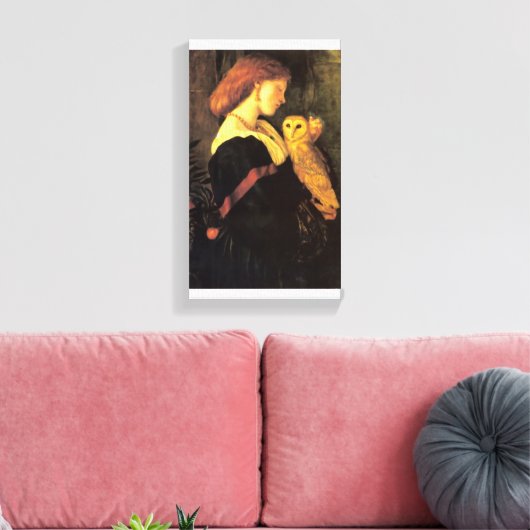 Lady screech Uil antiek schilderij Canvas Afdruk (Insitu (Woonkamer))