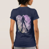 Lady Scuba-duiker in Bubbles T-shirt (Achterkant)