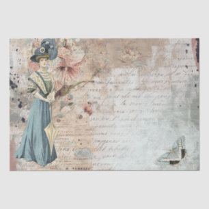  Lady Shabby, Frans Script Butterfly Craft Tissuepapier