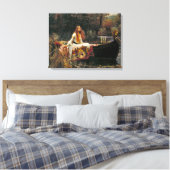 Lady Shalott 1888 Canvas Afdruk (Insitu (Slaapkamer))