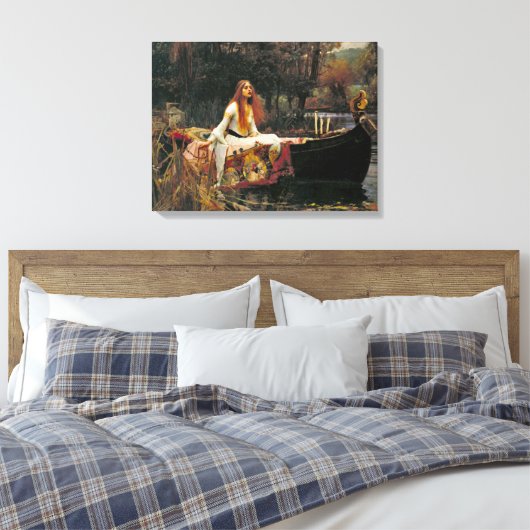 Lady Shalott 1888 Canvas Afdruk (Insitu (Slaapkamer))