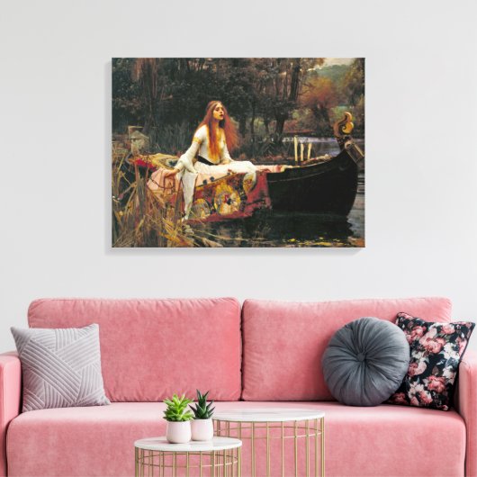 Lady Shalott 1888 Canvas Afdruk (Insitu (Woonkamer))