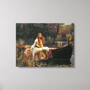 Lady Shalott 1888 Canvas Afdruk