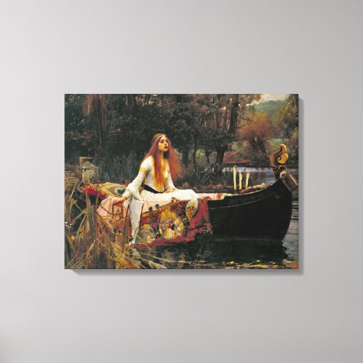 Lady Shalott 1888 Canvas Afdruk (Voorkant)