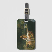 Lady Shalott On Boat door John William Waterhouse Bagagelabel (Voorkant (verticaal))