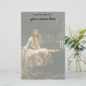 Lady Shalott On Boat door John William Waterhouse Briefpapier (Staand voorkant)