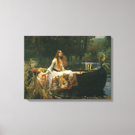 Lady Shalott On Boat door John William Waterhouse Canvas Afdruk