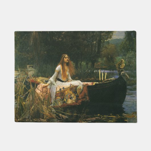 Lady Shalott On Boat door John William Waterhouse Deurmat (Voorkant)