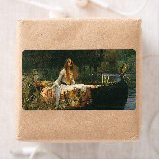 Lady Shalott On Boat door John William Waterhouse Etiket (Insitu)